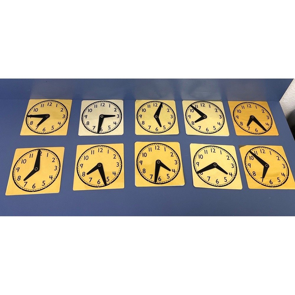ETA 835AA Hand2Mind‎ White Clock Face Pupils 12 Set Learning Clocks
